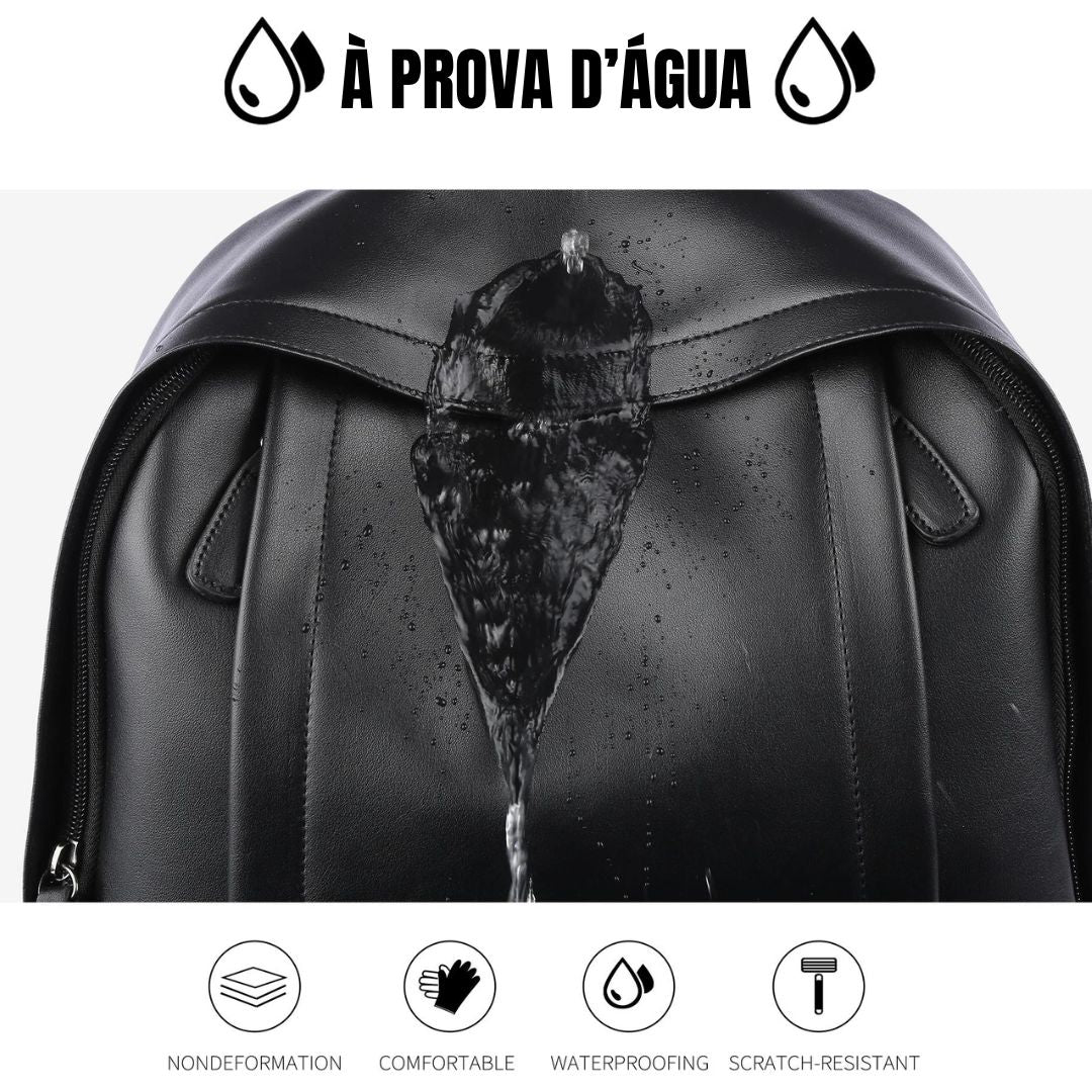 Mochila Inteligente de Couro Digital Tech™