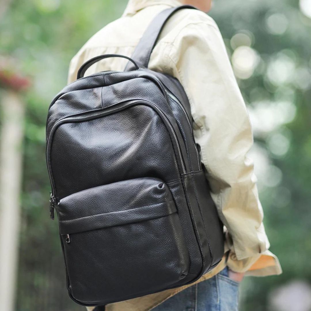 Mochila de Couro Casual Men Black™