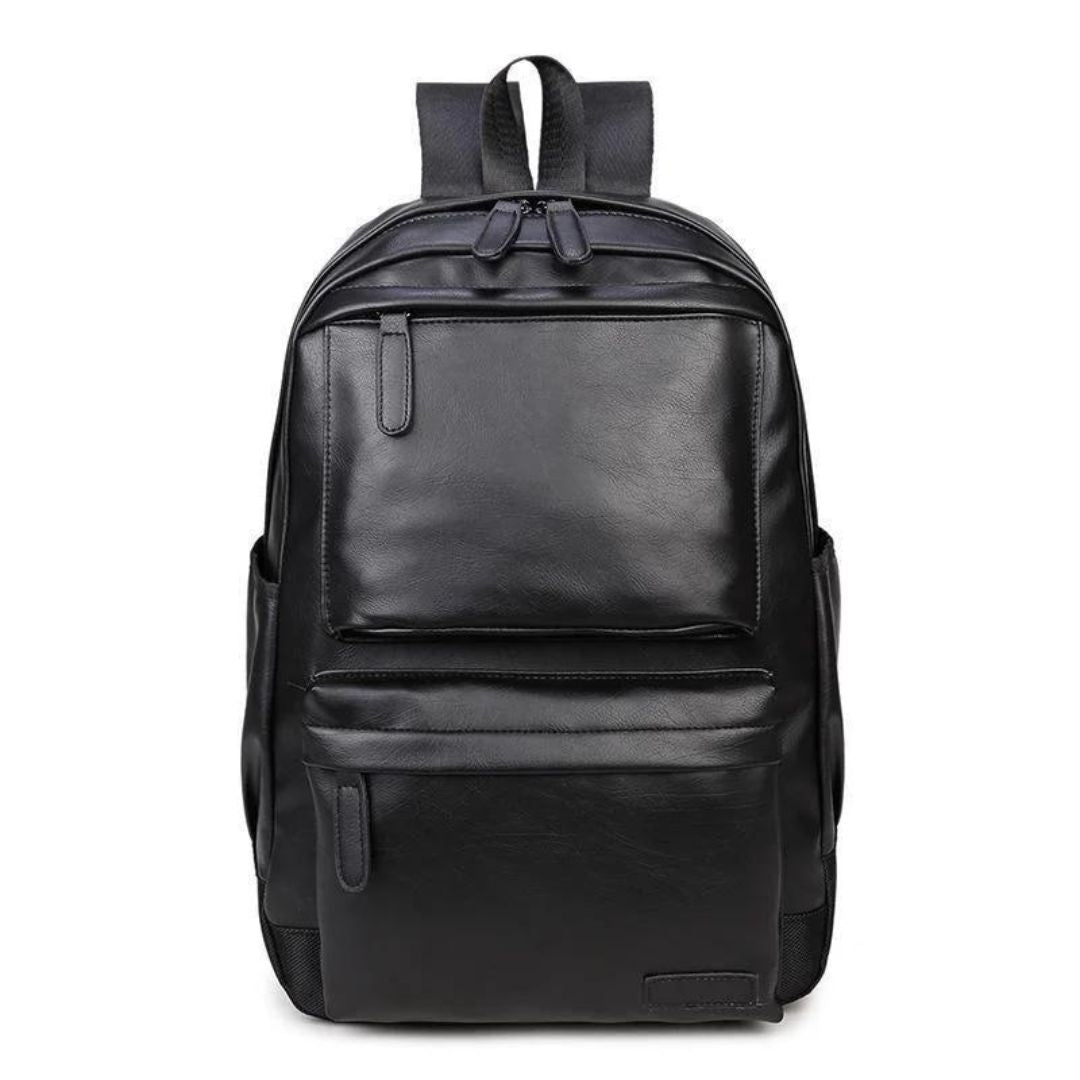 Mochila de Couro Casual Old Black™