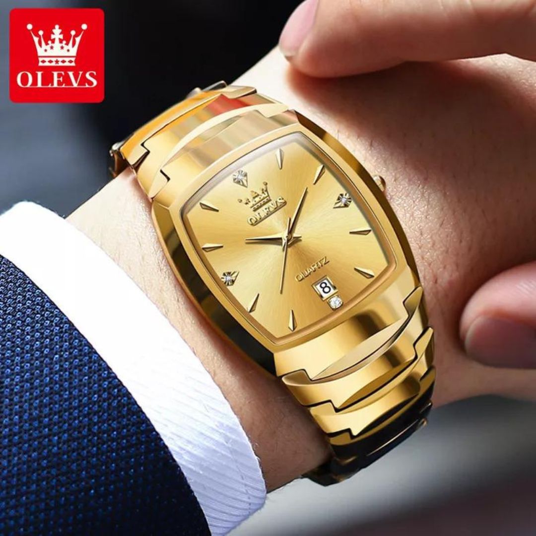 Relógio Cubano de Luxo King Golden