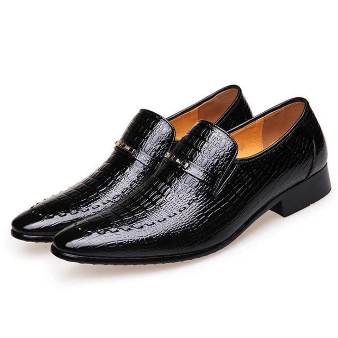 Sapato de Couro Crocodile Premium™