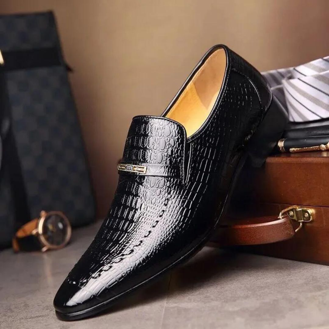 Sapato de Couro Crocodile Premium™