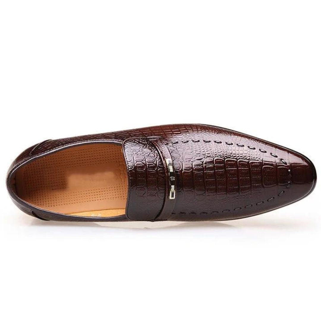 Sapato de Couro Crocodile Premium™