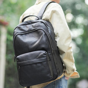 Mochila de Couro Casual Men Black™