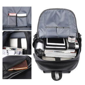 Mochila de Couro Casual Men Black™