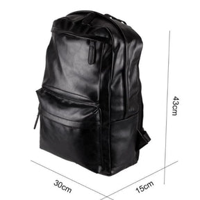 Mochila de Couro Casual Old Black™