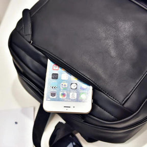Mochila de Couro Casual Old Black™