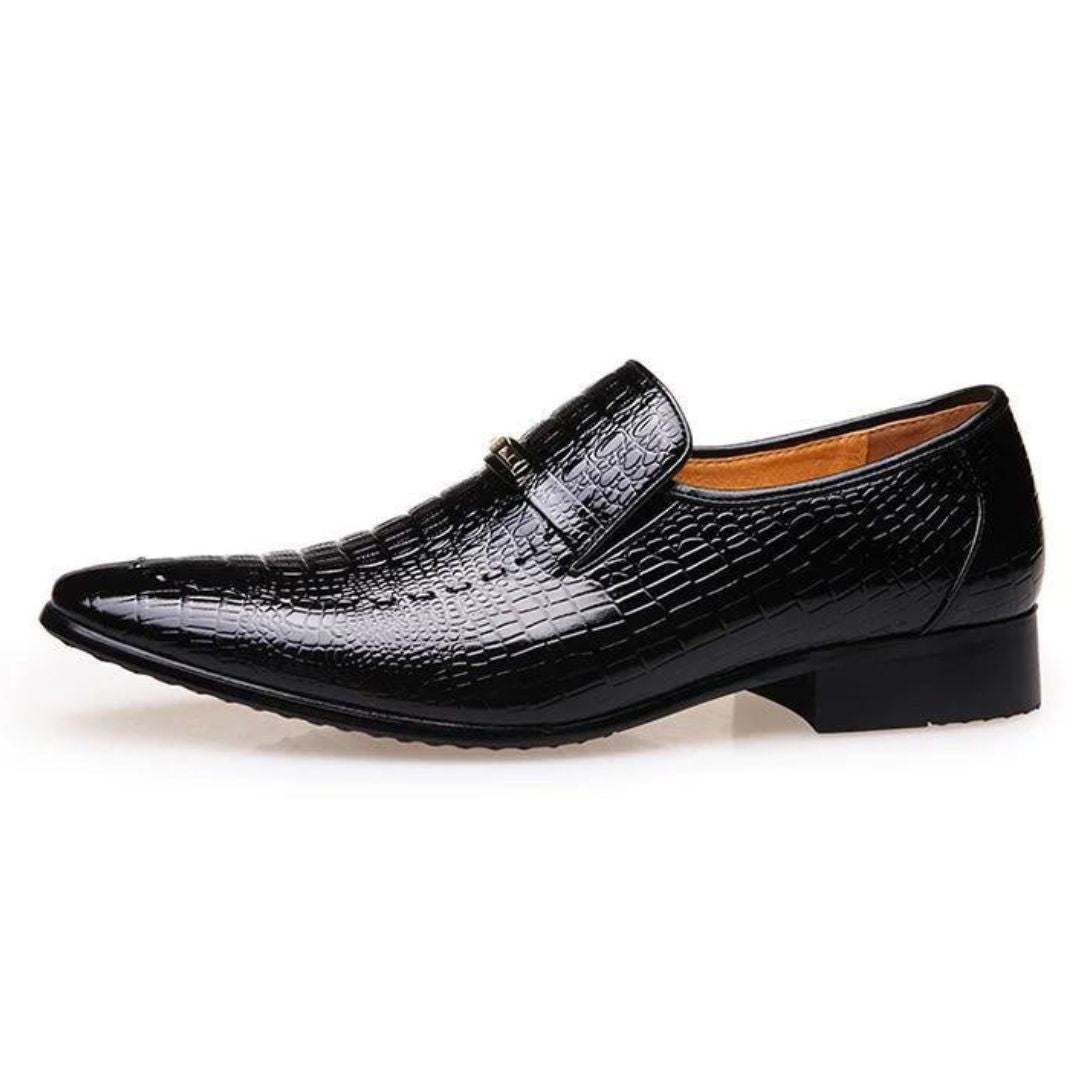 Sapato de Couro Crocodile Premium™