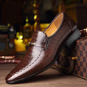 Sapato de Couro Crocodile Premium™