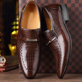 Sapato de Couro Crocodile Premium™