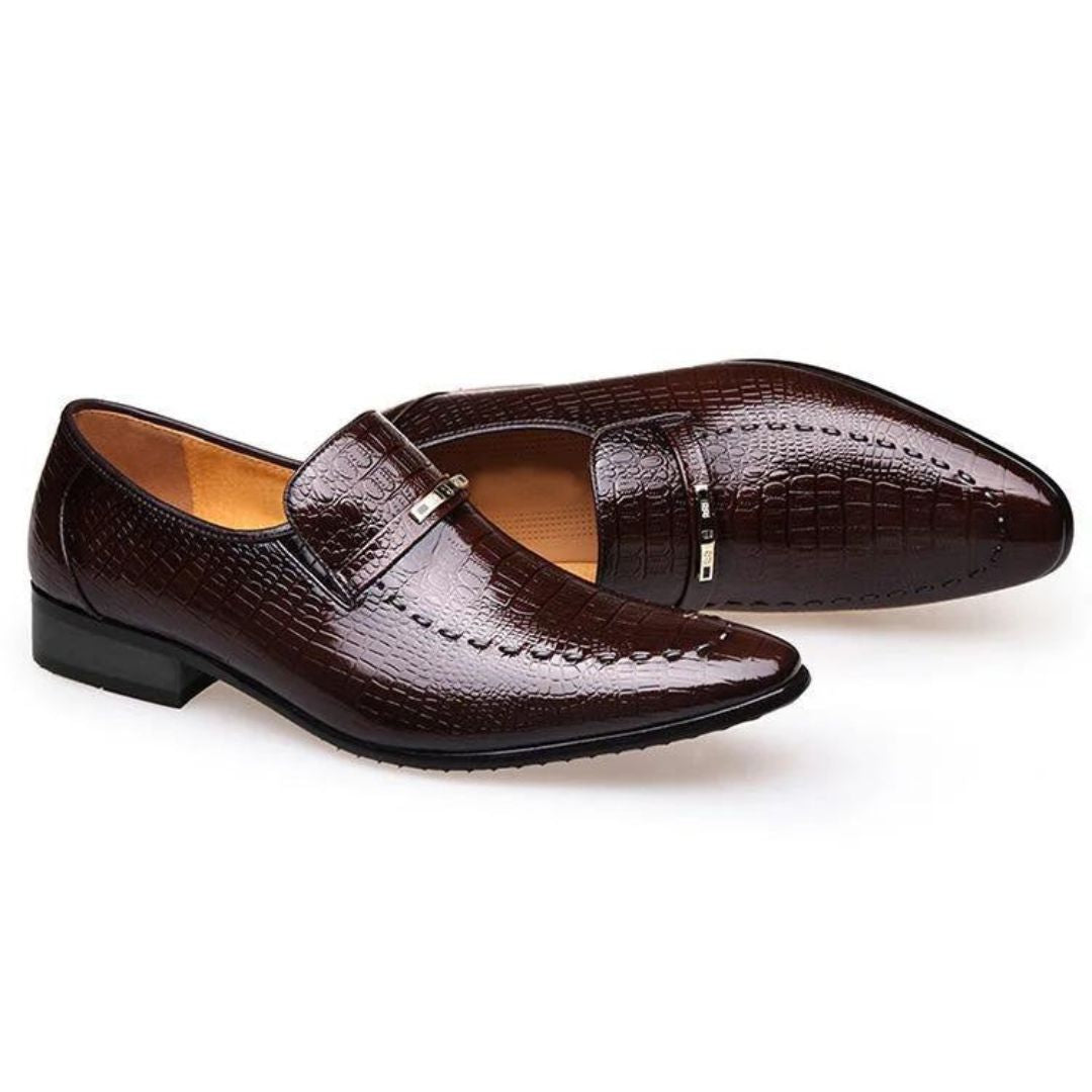 Sapato de Couro Crocodile Premium™