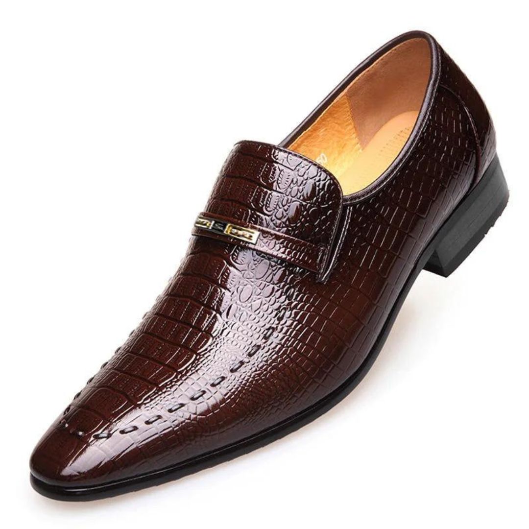 Sapato de Couro Crocodile Premium™