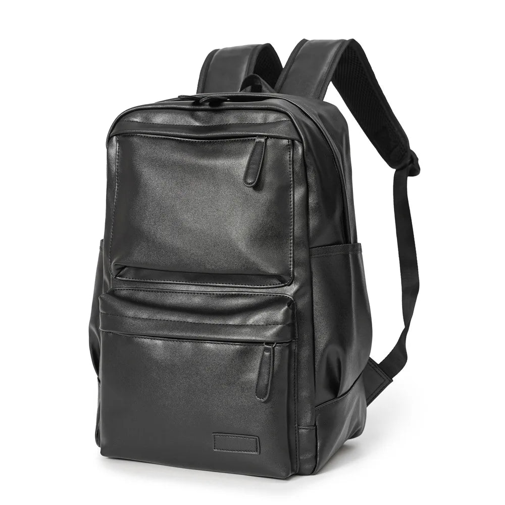 Mochila de Couro Casual Old Black™